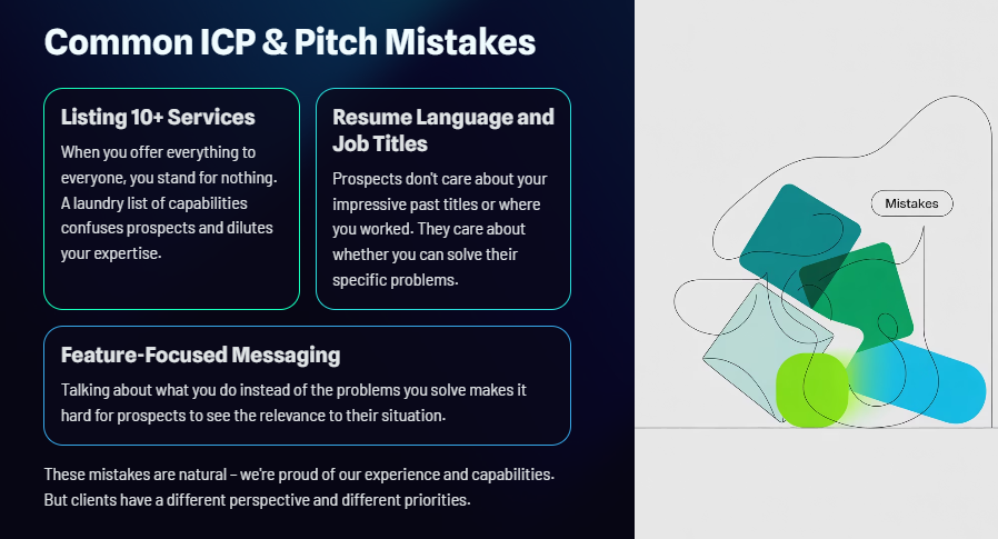 One Problem, One ICP: Narrowing Your Pitch So People Actually Remember You